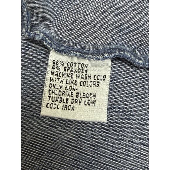 Talbots Women's Stretch Denim Jacket Full Zip Blue Sz 10 Fitted Pockets - Picture 11 of 16